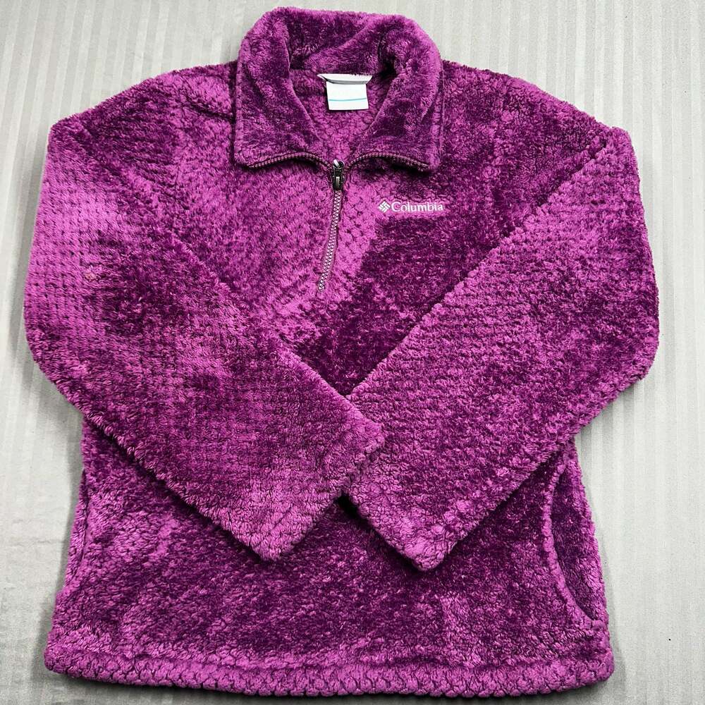 Columbia Youth Girls' Marionberry Fire Side II Sherpa Half Zip Fleece Pullover
